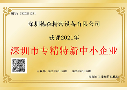 Shenzhen special new enterprise certificate